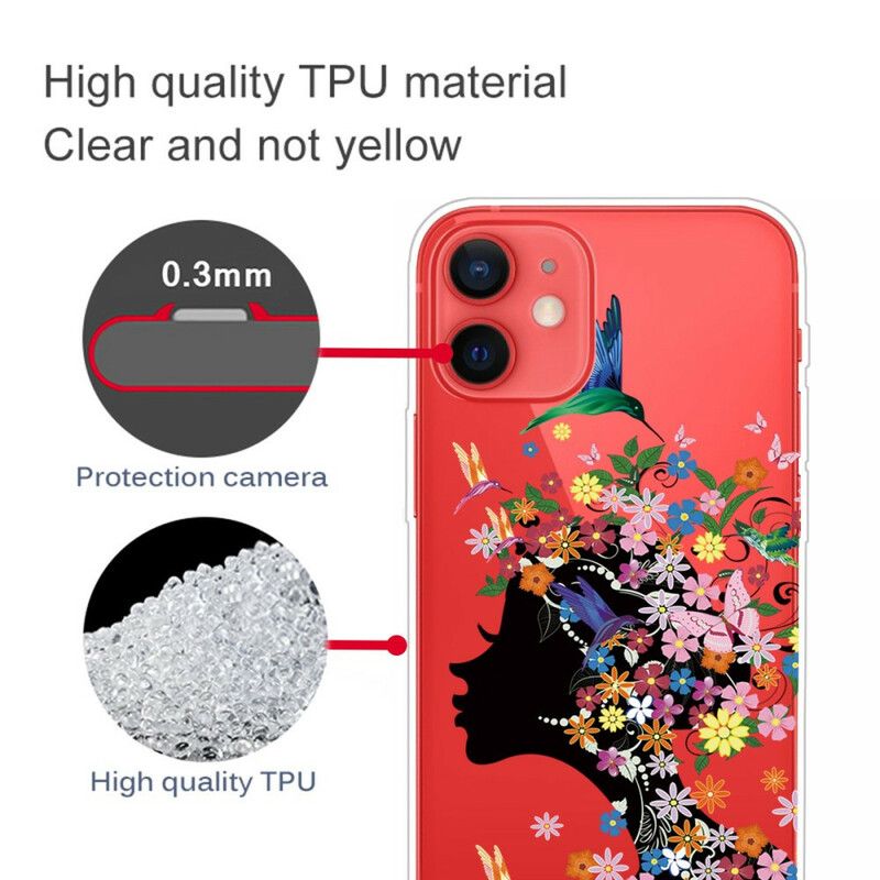 Skal iPhone 13 Mini Telefonfodral Vackert Blomhuvud