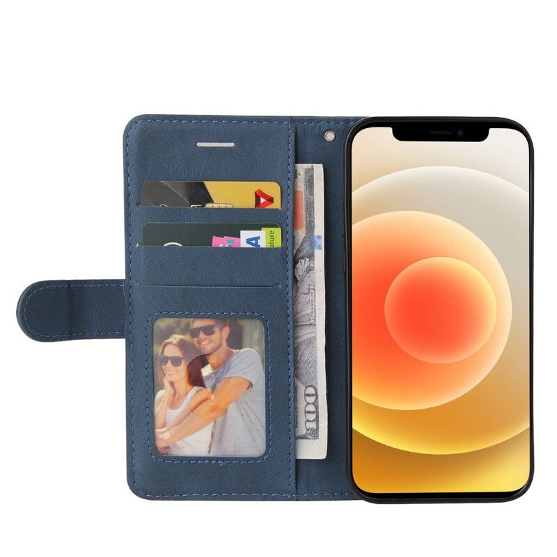 Skyddsfodral iPhone 13 Mini Signatur Tvåfärgat Konstläder