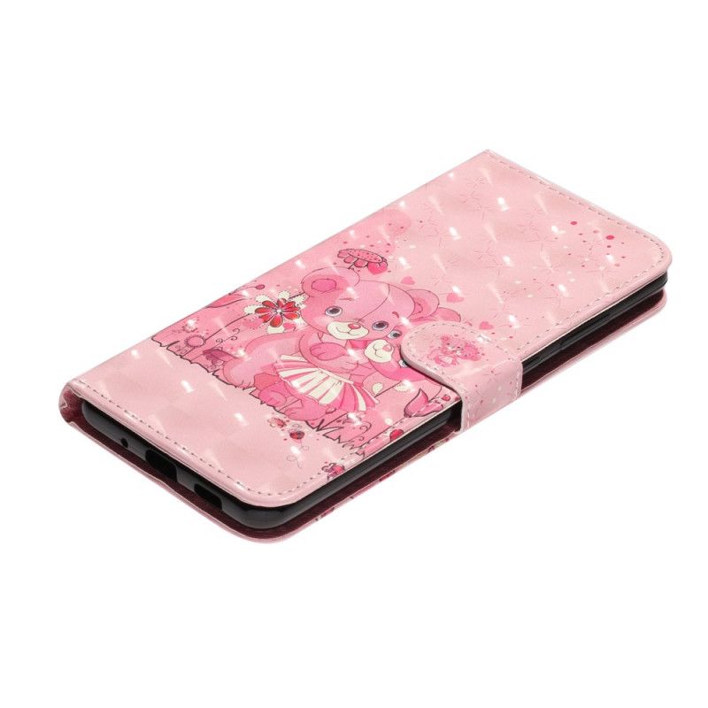 Fodral Samsung Galaxy S20 Ultra Nallebjörnar Ljusa Fläckar Med Rem