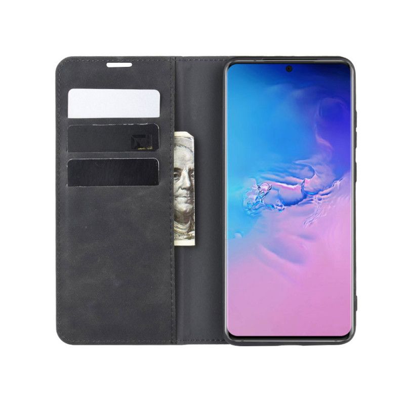 Folio-fodral för Samsung Galaxy S20 Ultra Svart Lädereffekt I Affärsstil