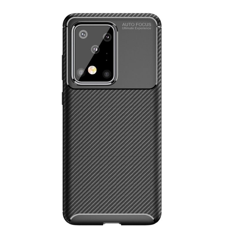 Skal för Samsung Galaxy S20 Ultra Svart Flexibel Kolfiberstruktur