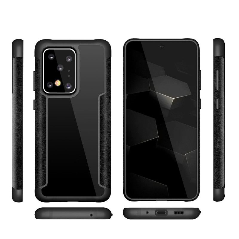 Skal Samsung Galaxy S20 Ultra Röd Fasad Konstläderhybrid