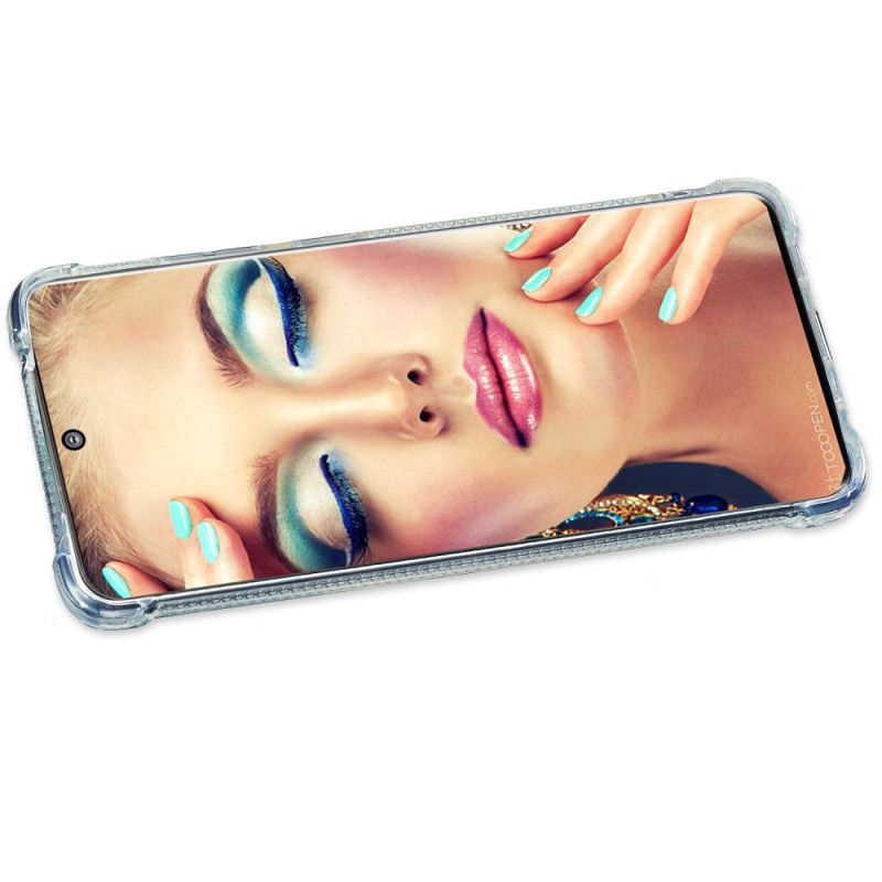 Skal Samsung Galaxy S20 Ultra Röd Ringhållar-Paljetter