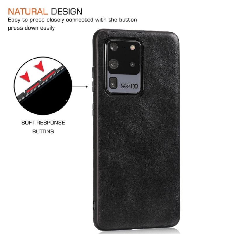 Skal Samsung Galaxy S20 Ultra Svart Läderstil