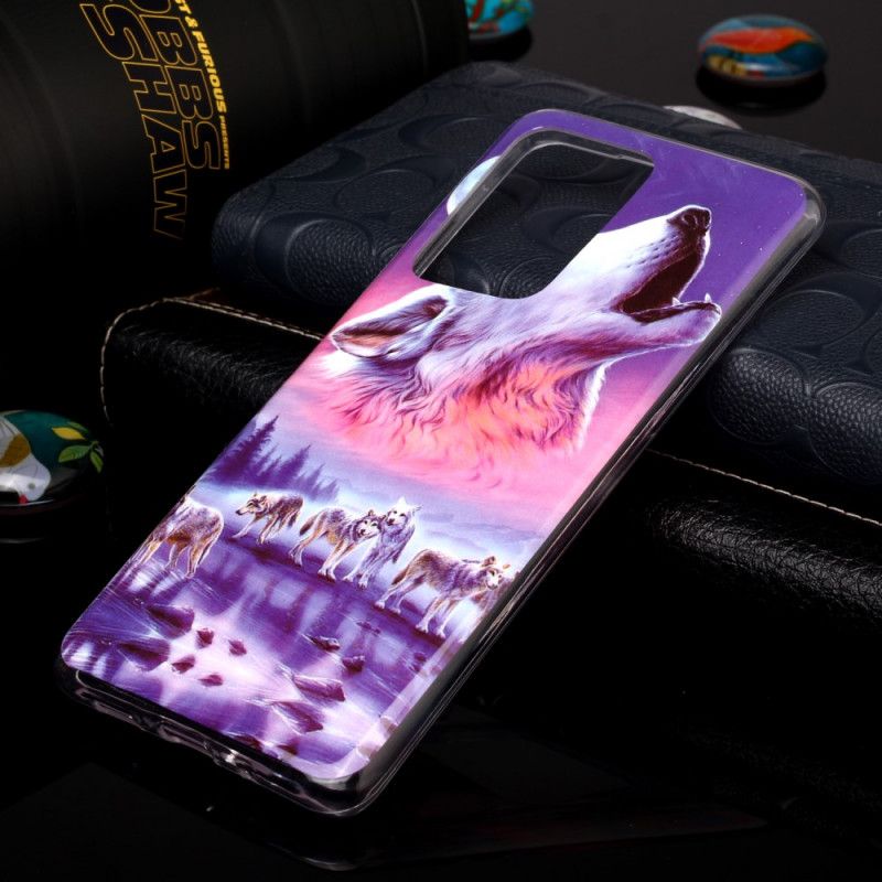 Skal Samsung Galaxy S20 Ultra Vit Fluorescerande Vargserie