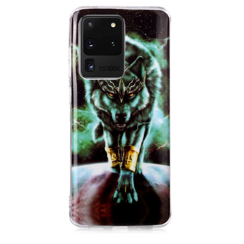 Skal Samsung Galaxy S20 Ultra Vit Fluorescerande Vargserie