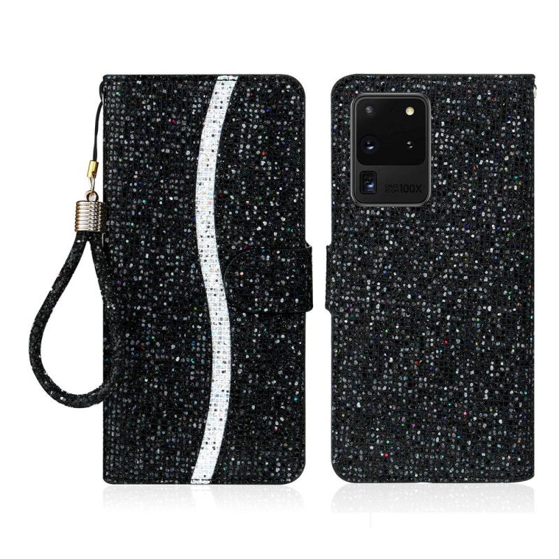Skyddsfodral Samsung Galaxy S20 Ultra Svart Glitterdesign