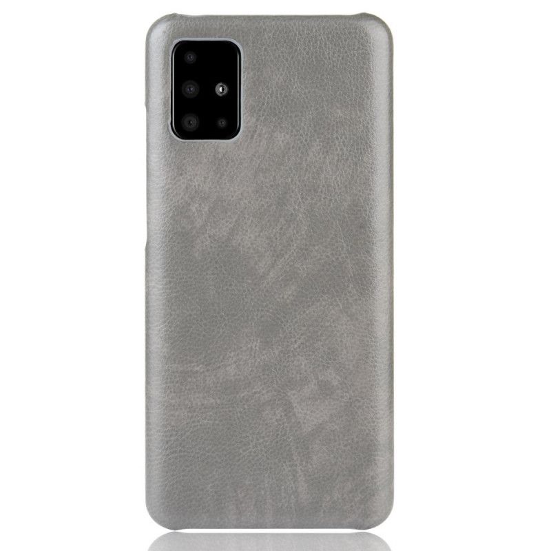 Skal Samsung Galaxy A71 Svart Lychee-Lädereffekt