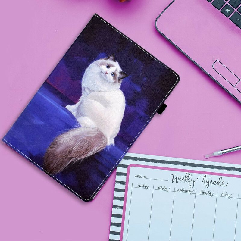 Case Samsung Galaxy Tab A7 Lite Telefonfodral Vit Katt