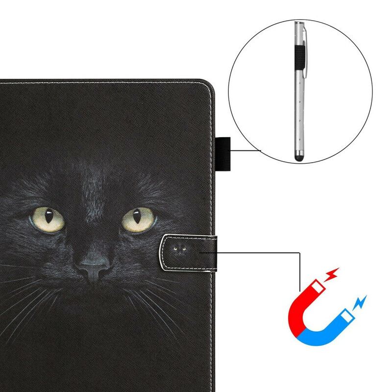 Fodral Samsung Galaxy Tab A7 Lite Black Cat Eyes