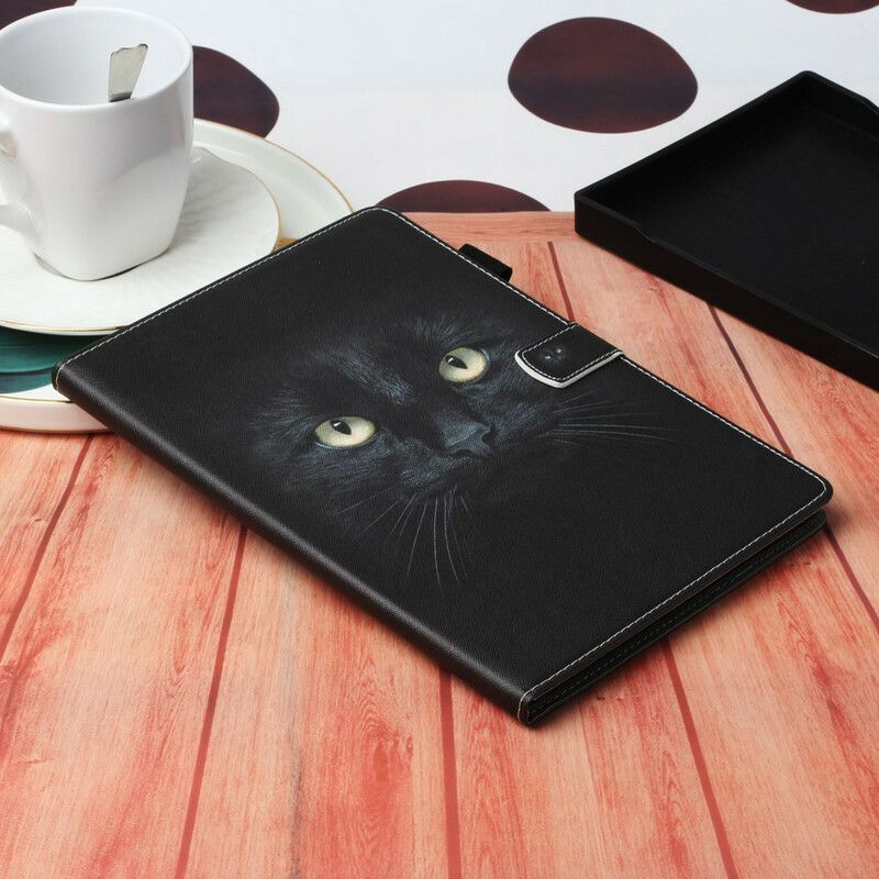 Fodral Samsung Galaxy Tab A7 Lite Black Cat Eyes