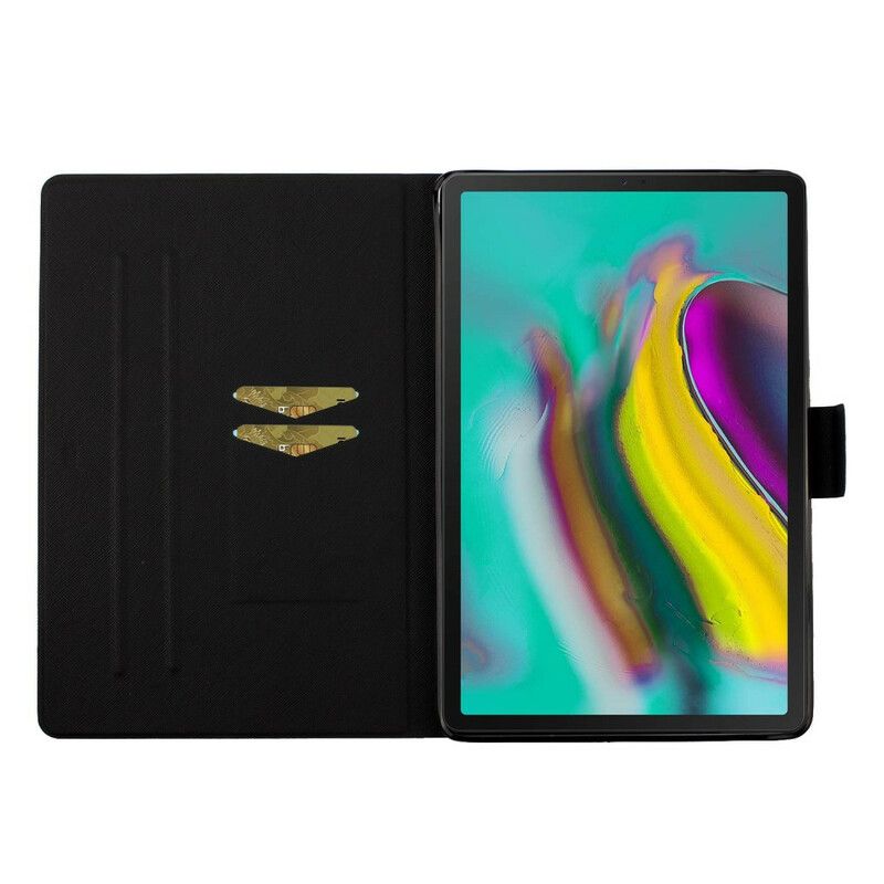 Läderfodral Samsung Galaxy Tab A7 Lite Telefonfodral Blommor Blommor Blommor