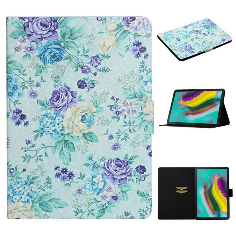 Läderfodral Samsung Galaxy Tab A7 Lite Telefonfodral Blommor Blommor Blommor