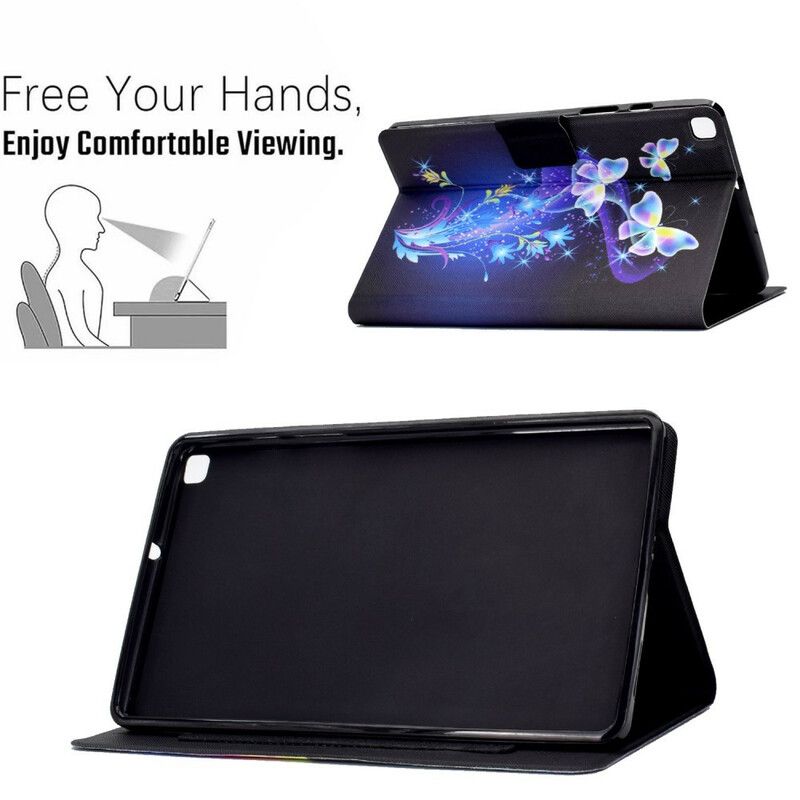 Läderfodral Samsung Galaxy Tab A7 Lite Telefonfodral Fjärilar Under Flygning