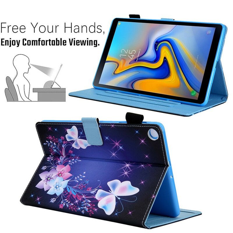 Läderfodral Samsung Galaxy Tab A7 Lite Telefonfodral Flera Fjärilar