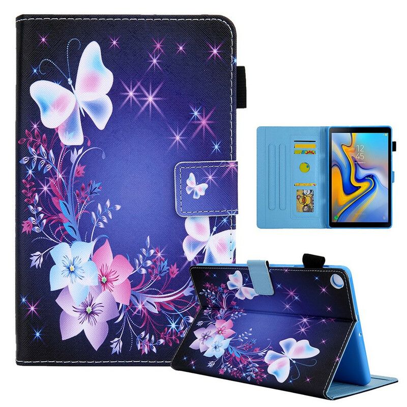 Läderfodral Samsung Galaxy Tab A7 Lite Telefonfodral Flera Fjärilar