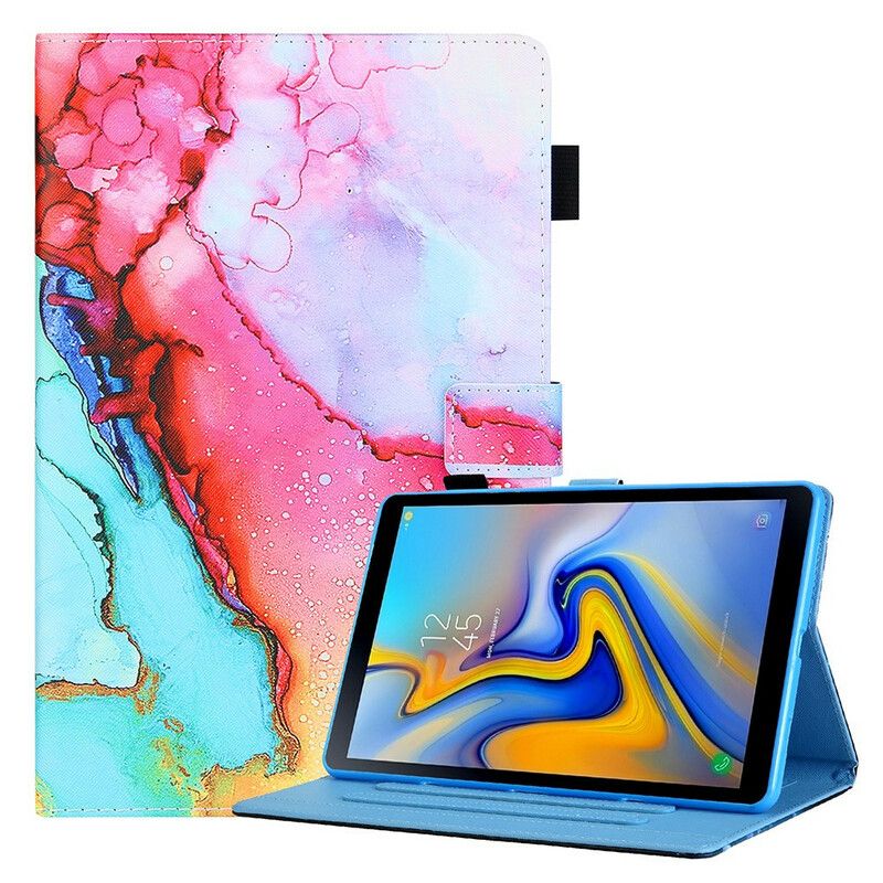 Läderfodral Samsung Galaxy Tab A7 Lite Telefonfodral Marmorstil