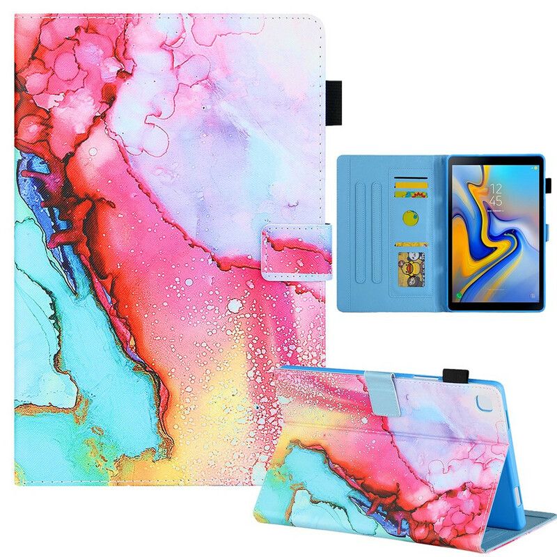 Läderfodral Samsung Galaxy Tab A7 Lite Telefonfodral Marmorstil