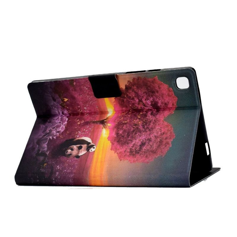 Läderfodral Samsung Galaxy Tab A7 Lite Telefonfodral Panda Heart