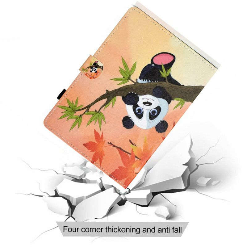 Läderfodral Samsung Galaxy Tab A7 Lite Telefonfodral Söt Panda