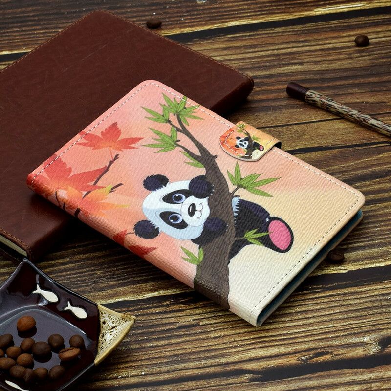 Läderfodral Samsung Galaxy Tab A7 Lite Telefonfodral Söt Panda