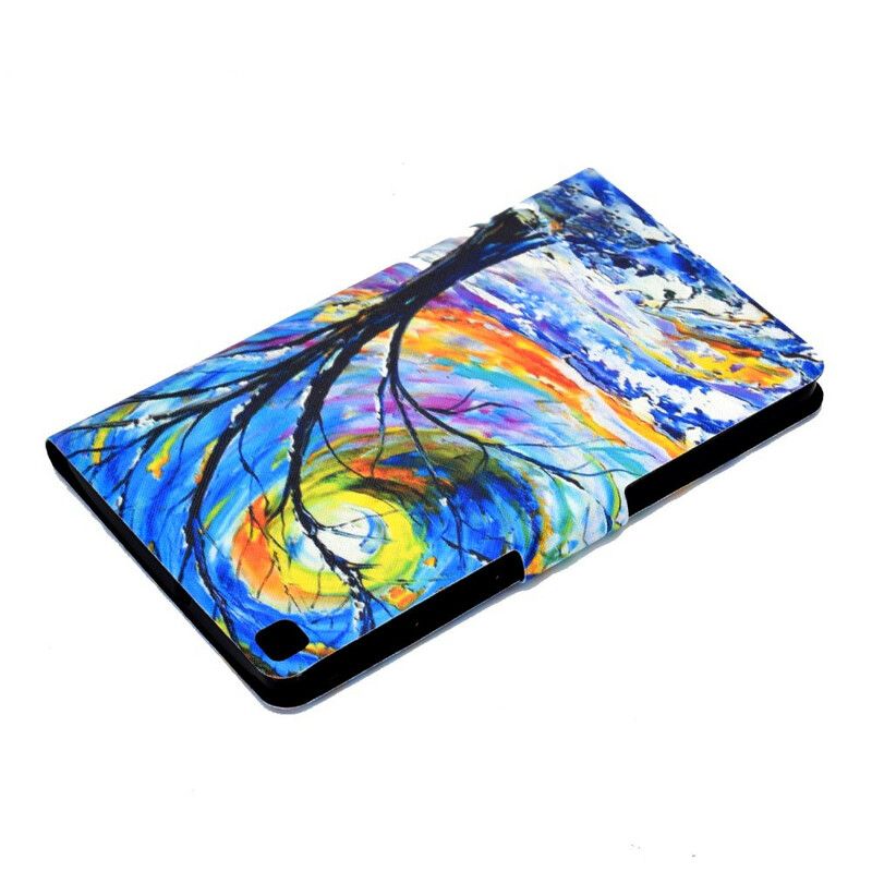 Läderfodral Samsung Galaxy Tab A7 Lite Telefonfodral Trädart