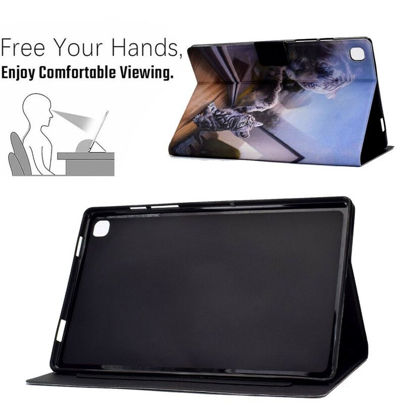 Läderskal Fodral Samsung Galaxy Tab A7 Lite Kitten Dream