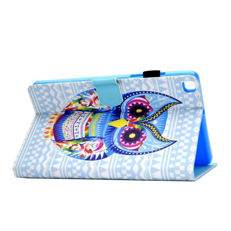 Läderskal Fodral Samsung Galaxy Tab A7 Lite Tribal Owl