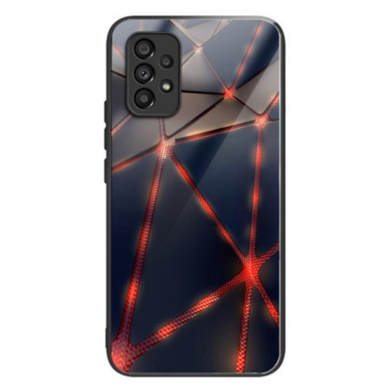 Skal Samsung Galaxy A53 5G Härdat Glas Röda Linjer