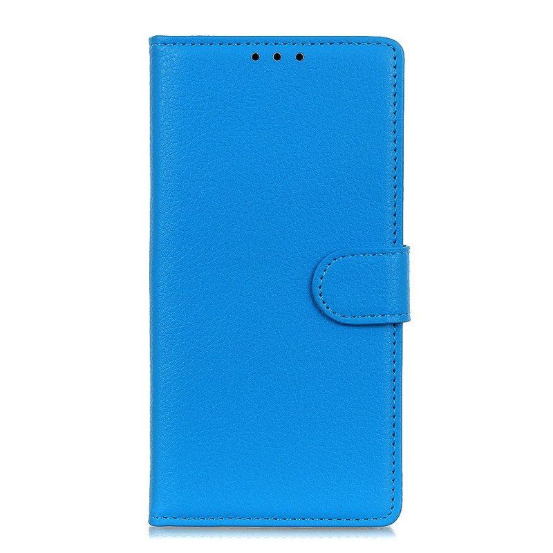 Fodral Sony Xperia 1 IV Traditionellt Litchi Konstläder