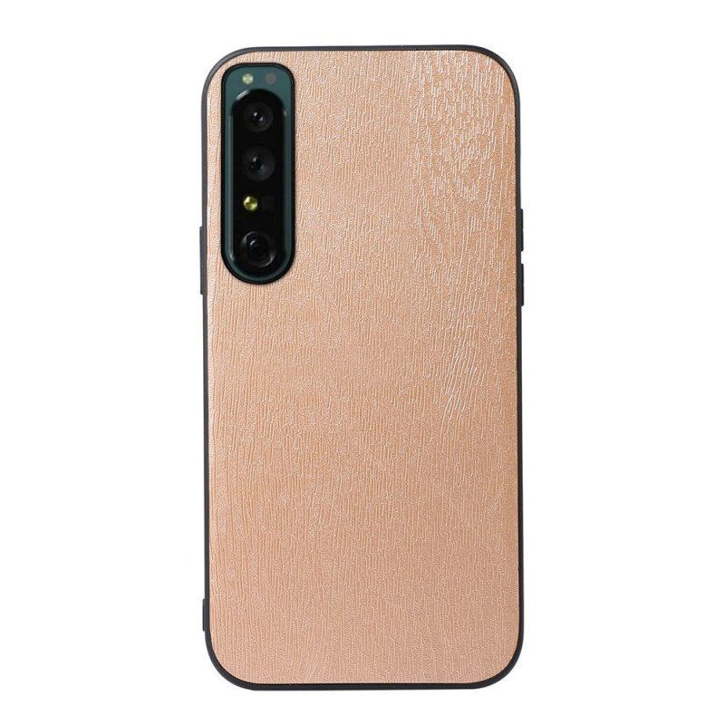 Skal Sony Xperia 1 IV Trätextur I Konstläder
