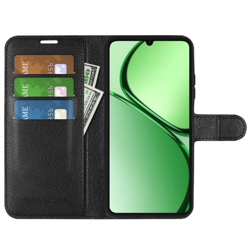 Fodral För Realme C61 Klassiskt Litchi-konstläder