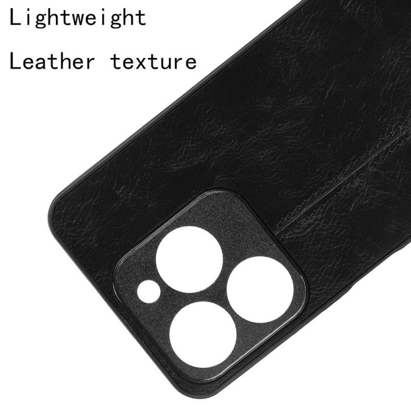 Skal För Realme C61 Sydd Lädereffekt