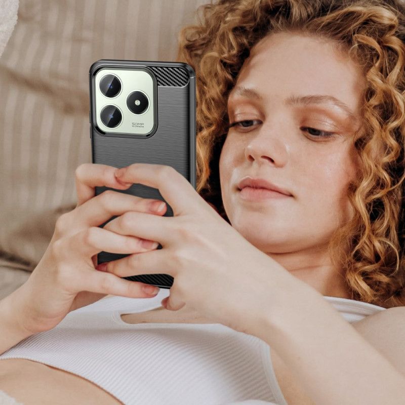 Skal Realme C61 Telefonfodral Borstad Kolfiber