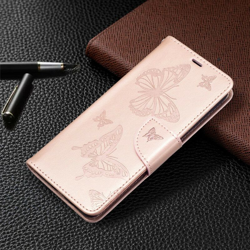 Fodral För Samsung Galaxy S21 Fe Fjärilar I Flygning Med Snöre