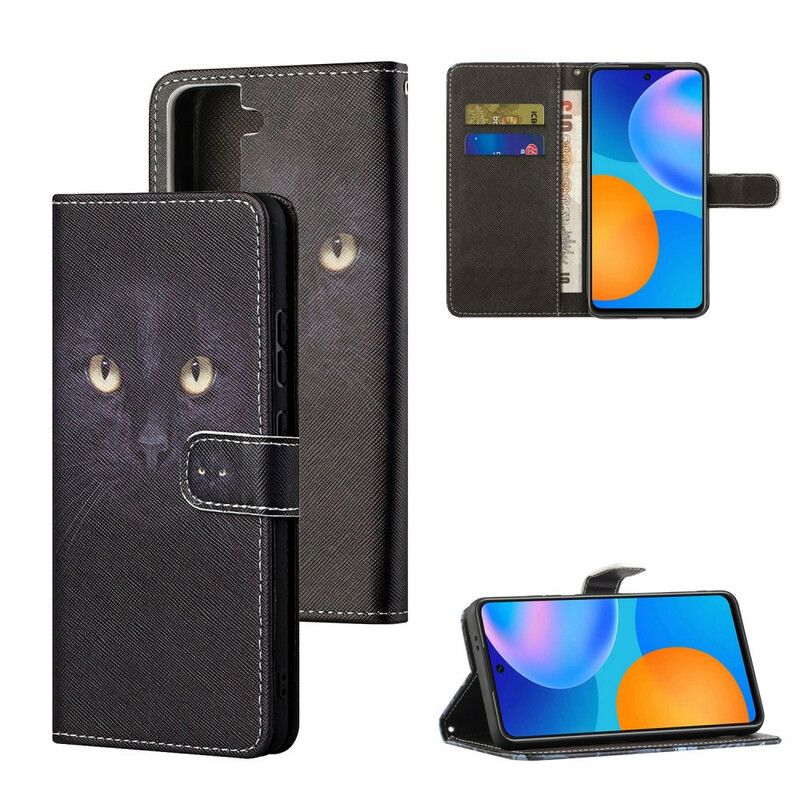 Fodral Samsung Galaxy S21 Fe Black Strappy Cat Eyes