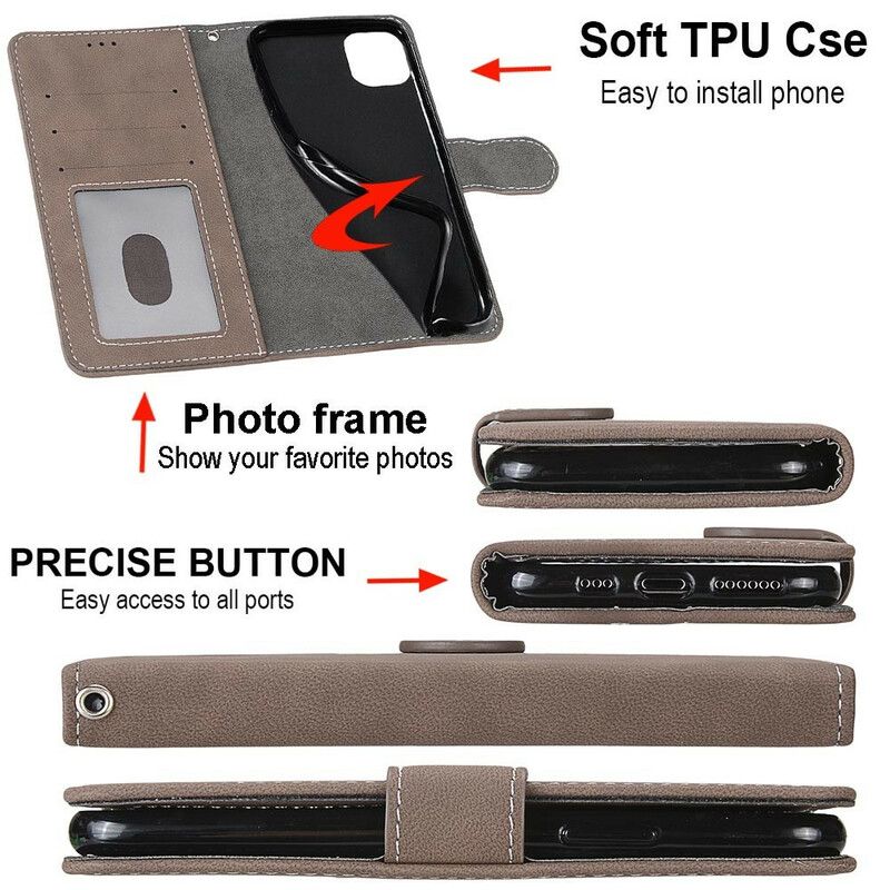 Fodral Samsung Galaxy S21 Fe Läderstil Vintage Couture