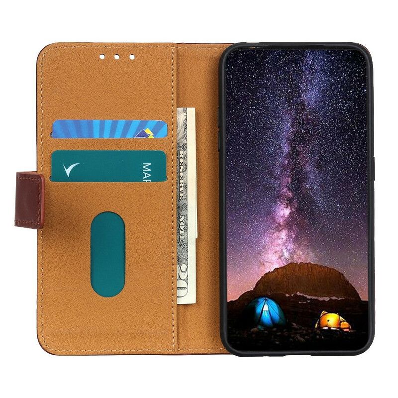 Fodral Samsung Galaxy S21 Fe Trefärgad Lädereffekt