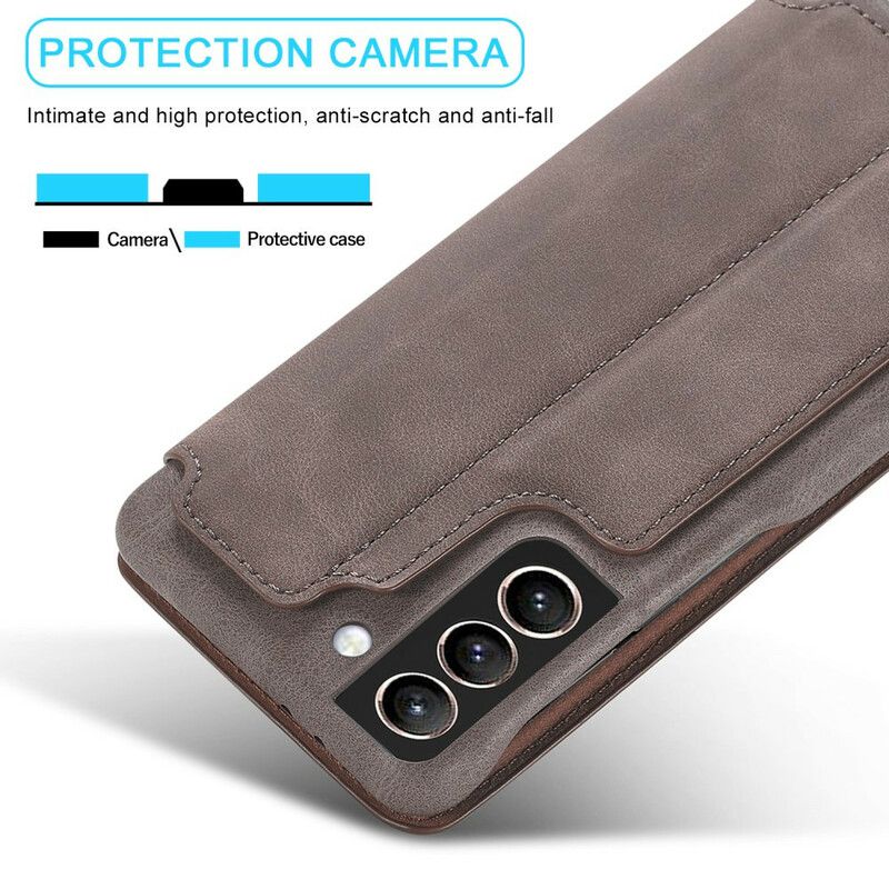 Folio-fodral För Samsung Galaxy S21 Fe Lc.imeeke Lädereffekt