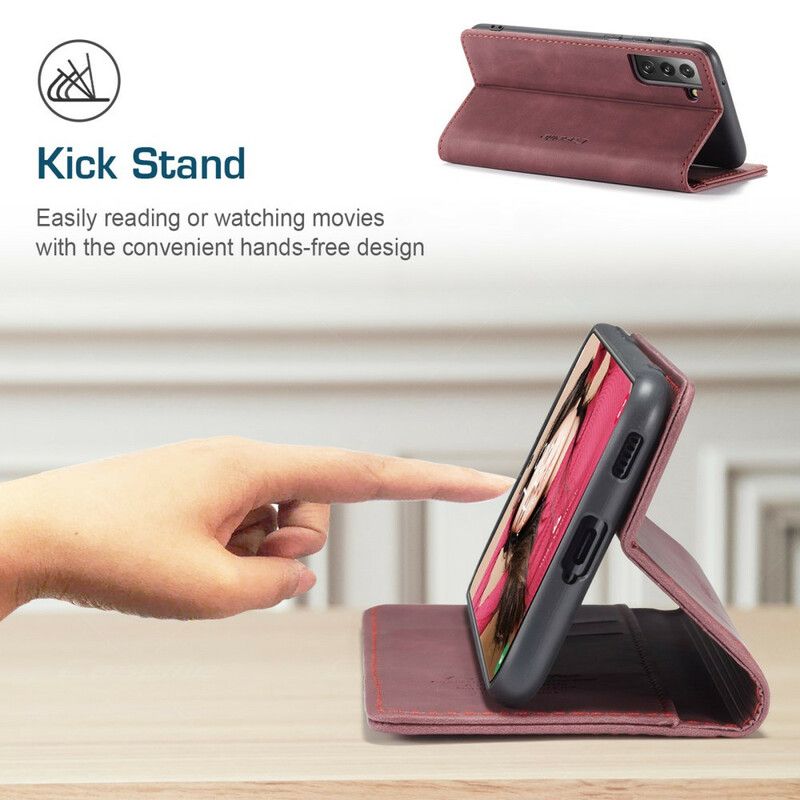 Folio-fodral Samsung Galaxy S21 Fe Caseme Konstläder
