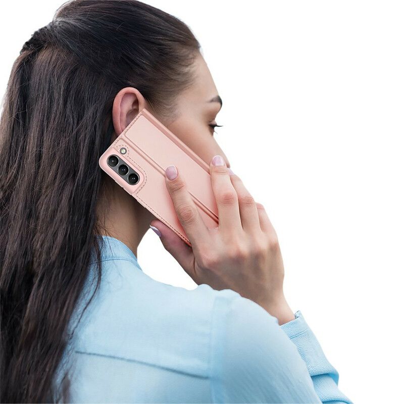 Folio-fodral Samsung Galaxy S21 Fe Telefonfodral Skin Pro Dux Ducis