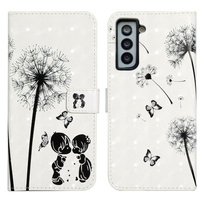 Läderfodral Samsung Galaxy S21 Fe Telefonfodral Baby Love Maskros
