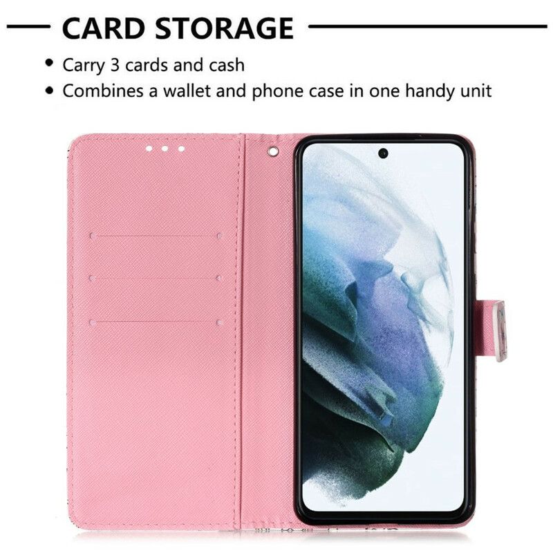 Läderfodral Samsung Galaxy S21 Fe Telefonfodral Håll Dig Vacker