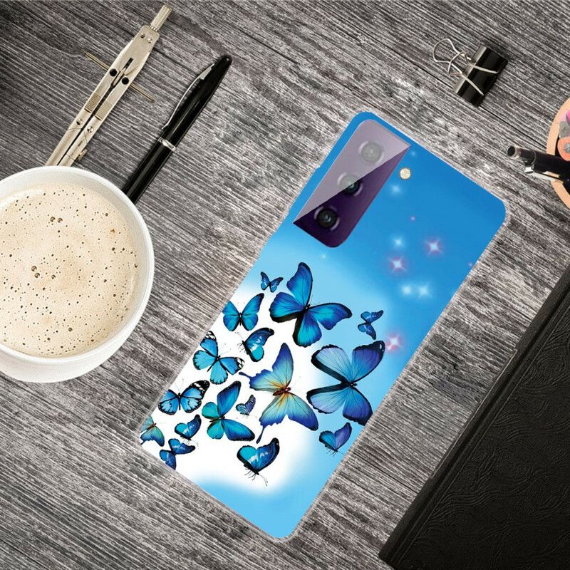 Skal Samsung Galaxy S21 Fe Telefonfodral Fjärilar Fjärilar