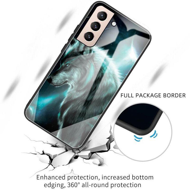 Skal Samsung Galaxy S21 Fe Telefonfodral Tempered Glass Wolf