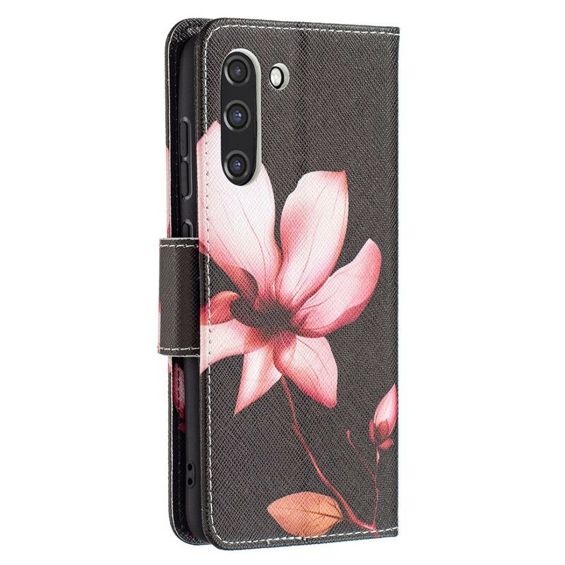 Skyddsfodral Samsung Galaxy S21 Fe Rosa Blomma