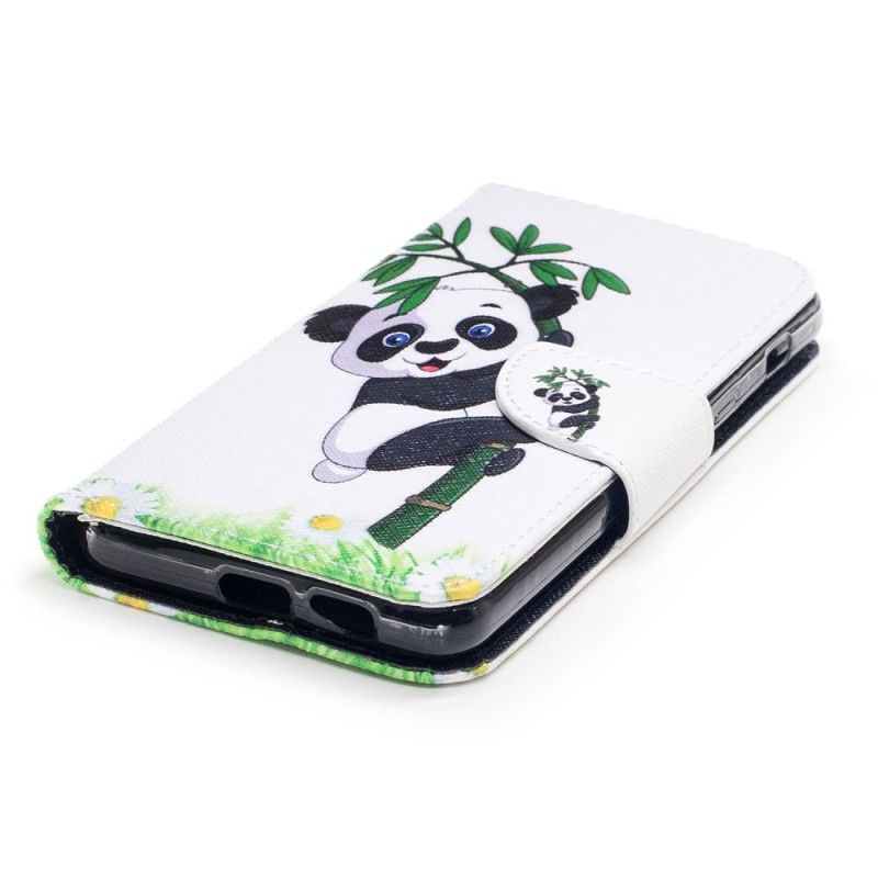 Läderfodral Samsung Galaxy A8 Mobilskal Panda På Bambu