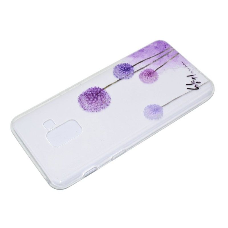 Skal för Samsung Galaxy A8 Transparent Färgade Maskrosor