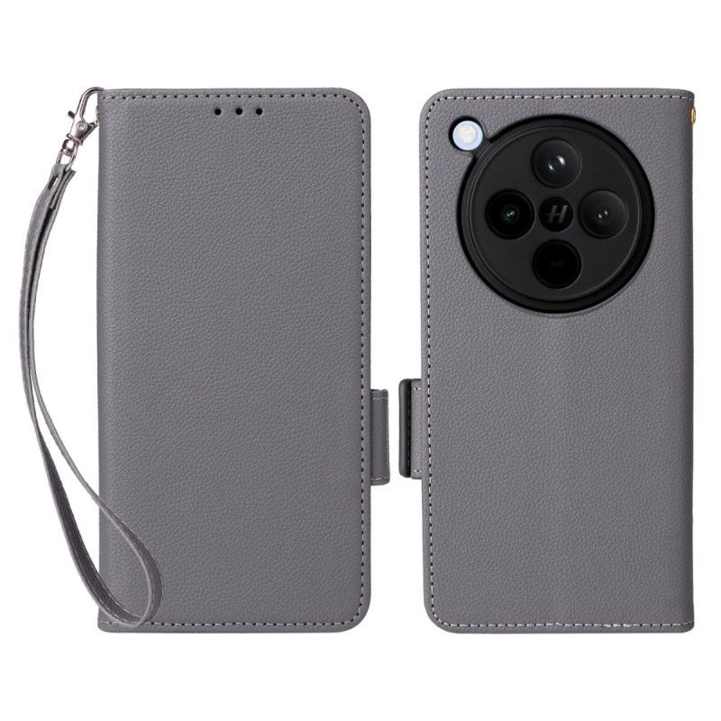 Fodral Oppo Find X8 Litchirem I Konstläder