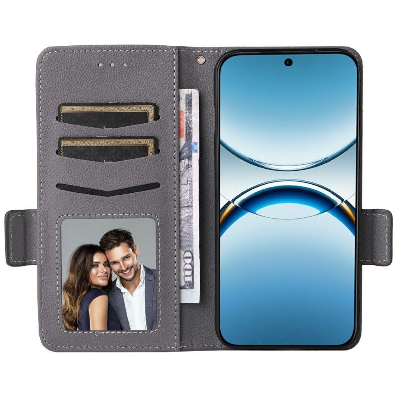 Fodral Oppo Find X8 Litchirem I Konstläder